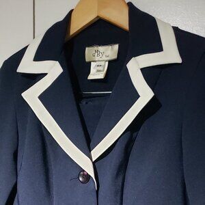 DBY 3 Piece Navy and White Trim Suit Size 6P